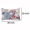 20 X 36 Ultra Soft King Pillow Sham Floral Print Microfiber Multicolor By Casagear Home BM218898