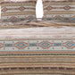 Full Size 3 Piece Polyester Quilt Set with Kilim Pattern, Multicolor By Casagear Home