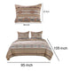 King Size 3 Piece Polyester Quilt Set with Kilim Pattern Multicolor By Casagear Home BM218909