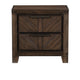 23’’ 2-Drawer Nightstand with Antique Handles Brown By Casagear Home BM219013