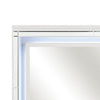 Contemporary Style Beveled Edge Mirror with LED Light, White and Silver By Casagear Home