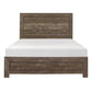 Rustic Panel Design Wooden Queen Size Bed, Brown By Casagear Home