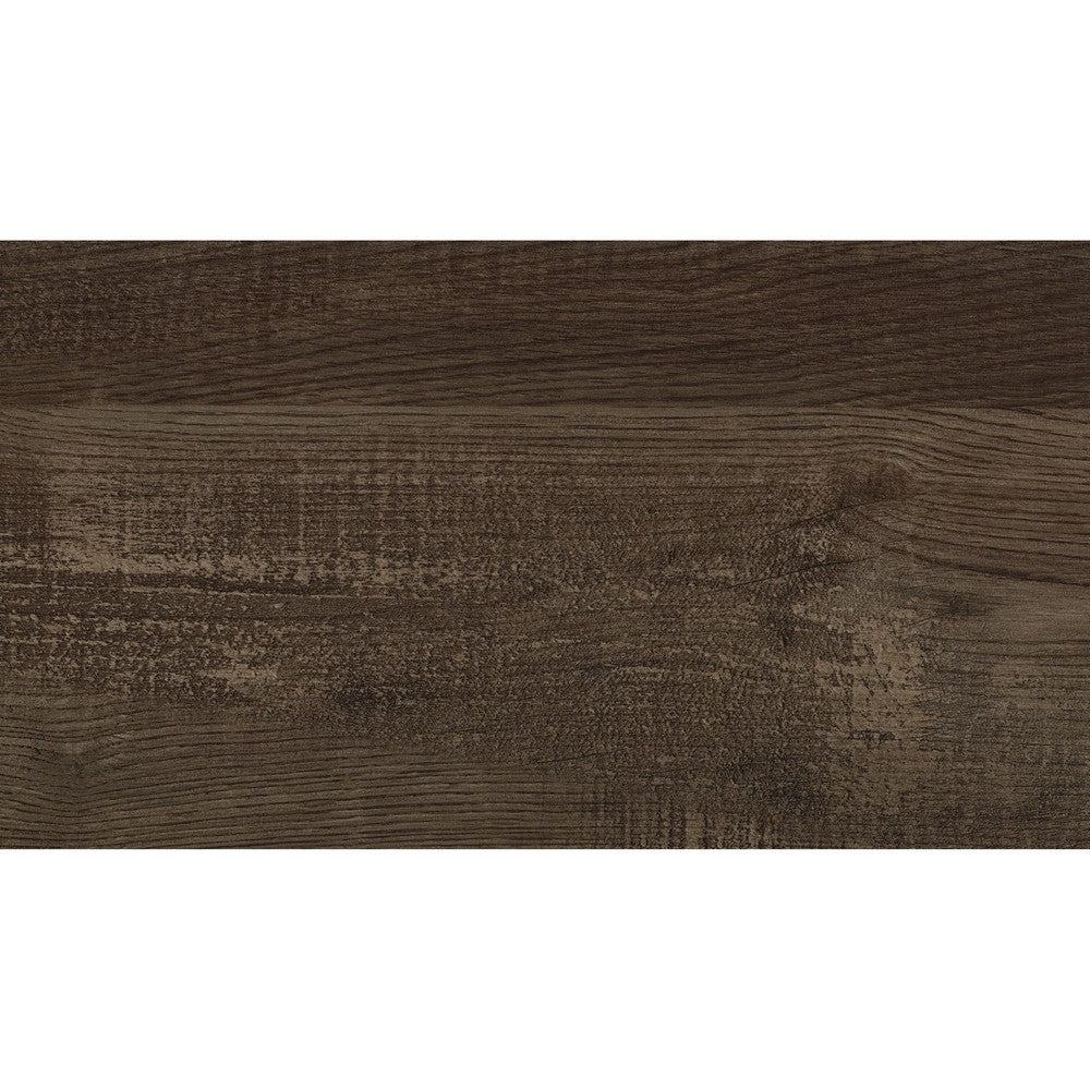 Rustic Panel Design Wooden Queen Size Bed with Block Legs Support, Brown