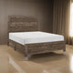 Rustic Queen Bed | Panel Design | Wood | Block Legs | Brown