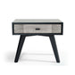 Wooden Nightstand with Rough Sawn Texture, Gray By Casagear Home