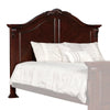 Fay Wooden Eastern King Panel Headboard with Camelback Design and Carving,Brown By Casagear Home