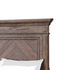 Molded Eastern King Headboard with Herringbone Pattern Brown By Casagear Home BM219496