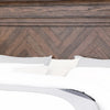 Molded Eastern King Headboard with Herringbone Pattern Brown By Casagear Home BM219496