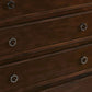 Umi Transitional 5 Drawer Wooden Chest with Molded Top and Ring Pulls Brown By Casagear Home BM219513