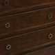 Umi Transitional 5 Drawer Wooden Chest with Molded Top and Ring Pulls Brown By Casagear Home BM219513