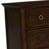 Umi Transitional 5 Drawer Wooden Chest with Molded Top and Ring Pulls Brown By Casagear Home BM219513