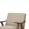Accent Chair | Fabric Upholstered | Curved Armrests | Light Brown