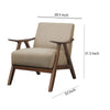 Accent Chair | Fabric Upholstered | Curved Armrests | Light Brown