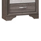 2-Drawer Nightstand with 1 Hidden Jewelry Drawer,Gray & Silver By Casagear Home BM219795