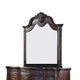 Traditional Dresser Mirror | Wood | Engraved Details | Cherry Brown BM219797