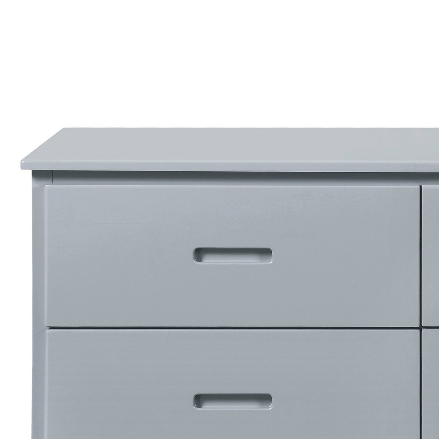 32’’ Wooden Dresser with 6 Drawers and Recessed Handles Gray By Casagear Home BM219868