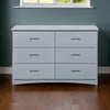 32’’ Wooden Dresser with 6 Drawers and Recessed Handles Gray By Casagear Home BM219868