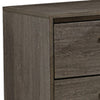 23" 2-Drawer Wooden Nightstand with Bar Handles,Gray & Brown By Casagear Home