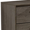 23’’ 2-Drawer Wooden Nightstand with Bar Handles,Gray & Brown By Casagear Home BM219894