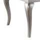 Rectangular Molded Wooden Dining Table with Cabriole Legs, Silver