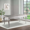 Rectangular Molded Wooden Dining Table with Cabriole Legs, Silver