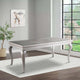 Rectangular Molded Wooden Dining Table with Cabriole Legs, Silver