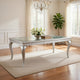 Rectangular Molded Wooden Dining Table with Cabriole Legs, Silver