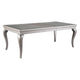 Rectangular Molded Wooden Dining Table with Cabriole Legs, Silver