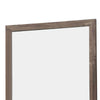 Transitional Mirror | Square Wood Frame | Textured Details | Brown