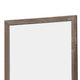 Transitional Mirror | Square Wood Frame | Textured Details | Brown