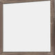 Transitional Mirror | Square Wood Frame | Textured Details | Brown
