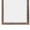 Transitional Mirror | Square Wood Frame | Textured Details | Brown