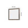 Transitional Mirror | Square Wood Frame | Textured Details | Brown