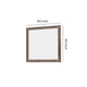Transitional Mirror | Square Wood Frame | Textured Details | Brown