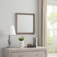 Transitional Mirror | Square Wood Frame | Textured Details | Brown