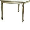 Rectangular Dining Table | Wood | Glass Top Inserts | Turned Legs | Gold