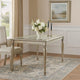 Rectangular Dining Table | Wood | Glass Top Inserts | Turned Legs | Gold