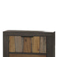Plank Style 2 Drawer Wooden Nightstand with Metal Bar Handles, Brown By Casagear Home