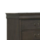 Transitional Wooden Dresser with 6 Drawers and Metal Handles, Gray