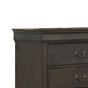 Transitional Wooden Dresser with 6 Drawers and Metal Handles Gray BM220035
