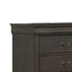 Transitional Wooden Dresser with 6 Drawers and Metal Handles Gray BM220035
