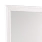 Transitional Square Mirror with Wooden Encasing and Convex Edges White By Casagear Home BM220061