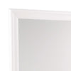 Transitional Square Mirror with Wooden Encasing and Convex Edges White By Casagear Home BM220061