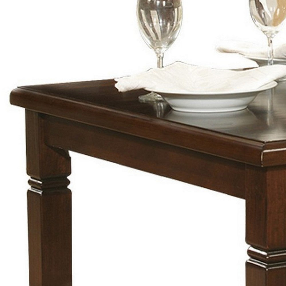 Rectangular Dining Table | Wood | Tapered Legs | Oak Brown