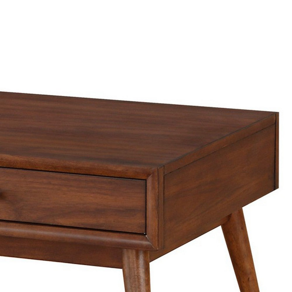 Coffee Table | Wood | 2 Drawer | Splayed Legs | Walnut Brown