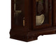 Traditional 2 Glass Cabinet Buffet with 1 Drawer and Bracket Feet Brown By Casagear Home BM220148