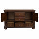 Cabinet Buffet | Traditional | 2 Doors | Molded Details | Bun Feet | Brown