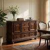 Cabinet Buffet | Traditional | 2 Doors | Molded Details | Bun Feet | Brown