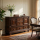 Cabinet Buffet | Traditional | 2 Doors | Molded Details | Bun Feet | Brown
