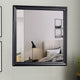 Wood Frame Mirror | Mounting Hardware | Black & Silver
